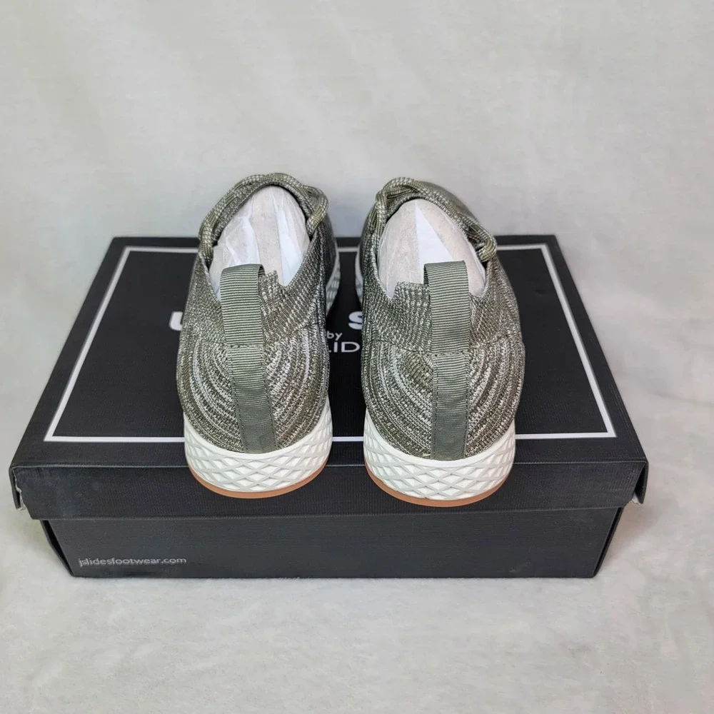 Urban Sport By J/Slides Opy Sneakers Activewear Khaki Size 7.5M Knit Lightweight